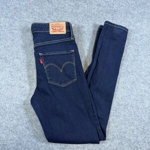 Levis 721 High Rise Skinny Jeans Womens 27 Dark Wash High Waist Denim Stretch